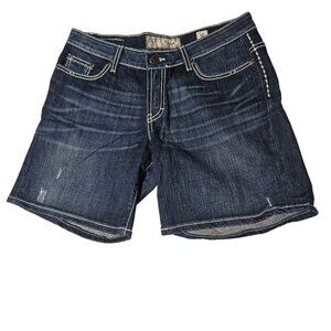 BKE Payton Jean Shorts Womens Size 30 Mid Rise Dark Wash Denim